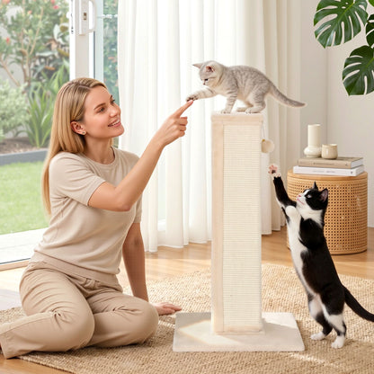 i.Pet Cat Tree 89cm Scratching Post Tower Scratcher Wood Condo Bed House Trees Beige