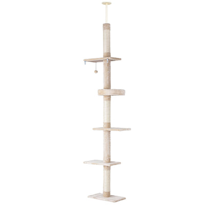 i.Pet Cat Tree 290cm Tower Scratching Cats Post Scratcher Floor to Ceiling Bed