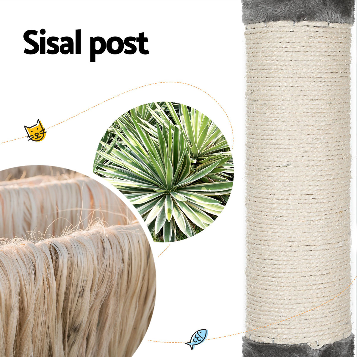 i.Pet Cat Tree 290cm Tower Scratching Post Scratcher Floor to Ceiling Cats Bed
