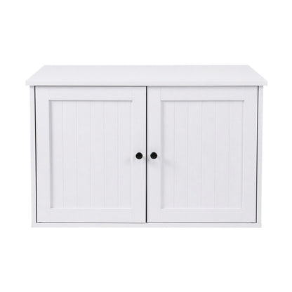 i.Pet 80x53cm Cat Litter Box Enclosure Hidden Litter Tray Cabinet Furniture White