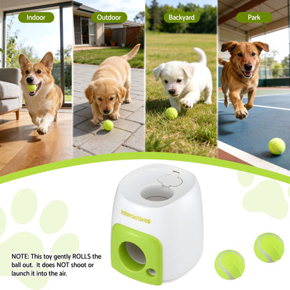 i.Pet 2-in-1 Interactive Dog Treat Dispenser Toy with 2 Balls Green