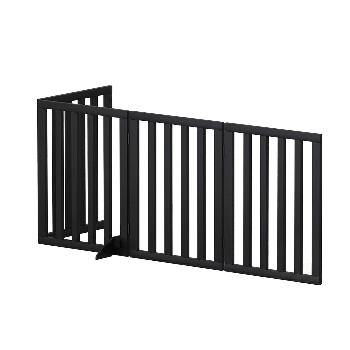 i.Pet Dog Gate Playpen Enclosure 4 Panels Pet Door Fence Wooden Play Pen Stair