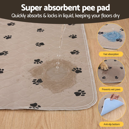 i.Pet Pet Training Pads Washable Dog Pee Pads Puppy Toilet Mat 183x183cm