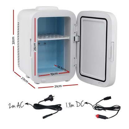 Glacio Mini Fridge Portable 13L White Electric Cooler Warmer 12V 220V