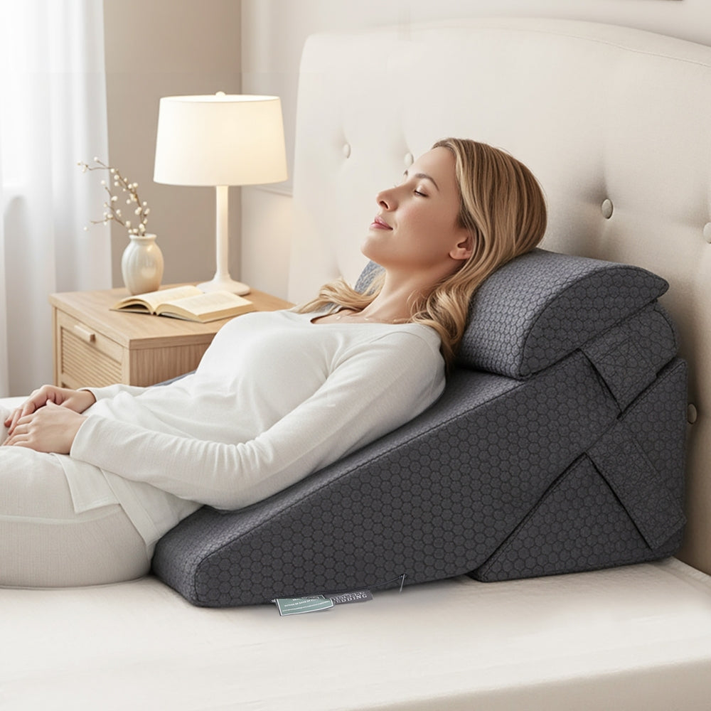 Giselle Bedding Adjustable Wedge Pillow Grey
