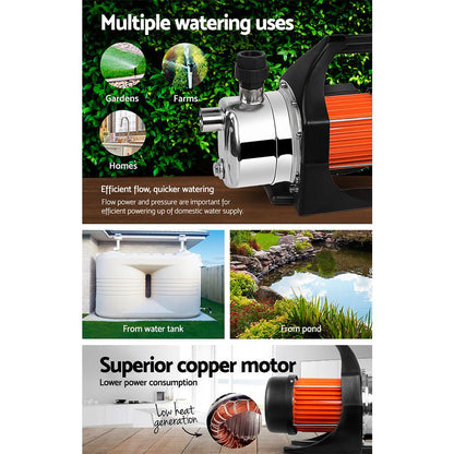Giantz Garden Water Pump High Pressure 800W Max Tank Rain Farm Irrigation House