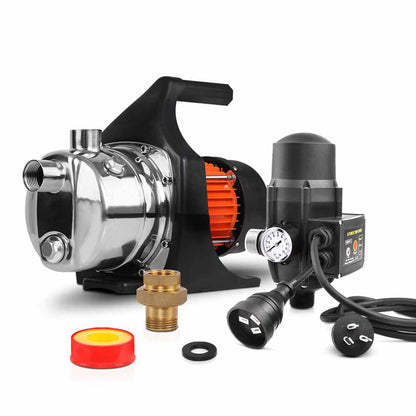 Giantz Garden Water Pump High Pressure 800W Tank Rain Farm Irrigation House Black
