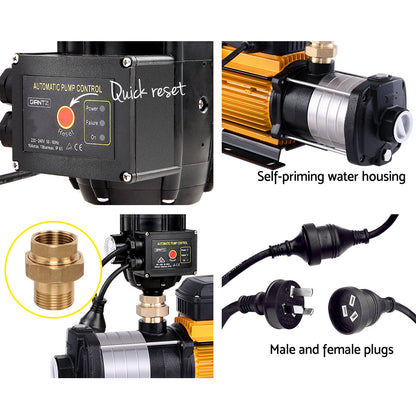 Giantz Garden Water Pump High Pressure 2000W 5-Stage Tank Irrigation Black
