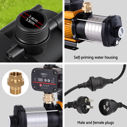Giantz 6-Stage Water Pump Auto Controller Farm Irrigation Stainless Max. 2500W