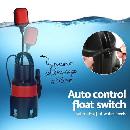 Giantz Garden Submersible Pump 550W Dirty Water Bore Tank Well?Steel Sewerage