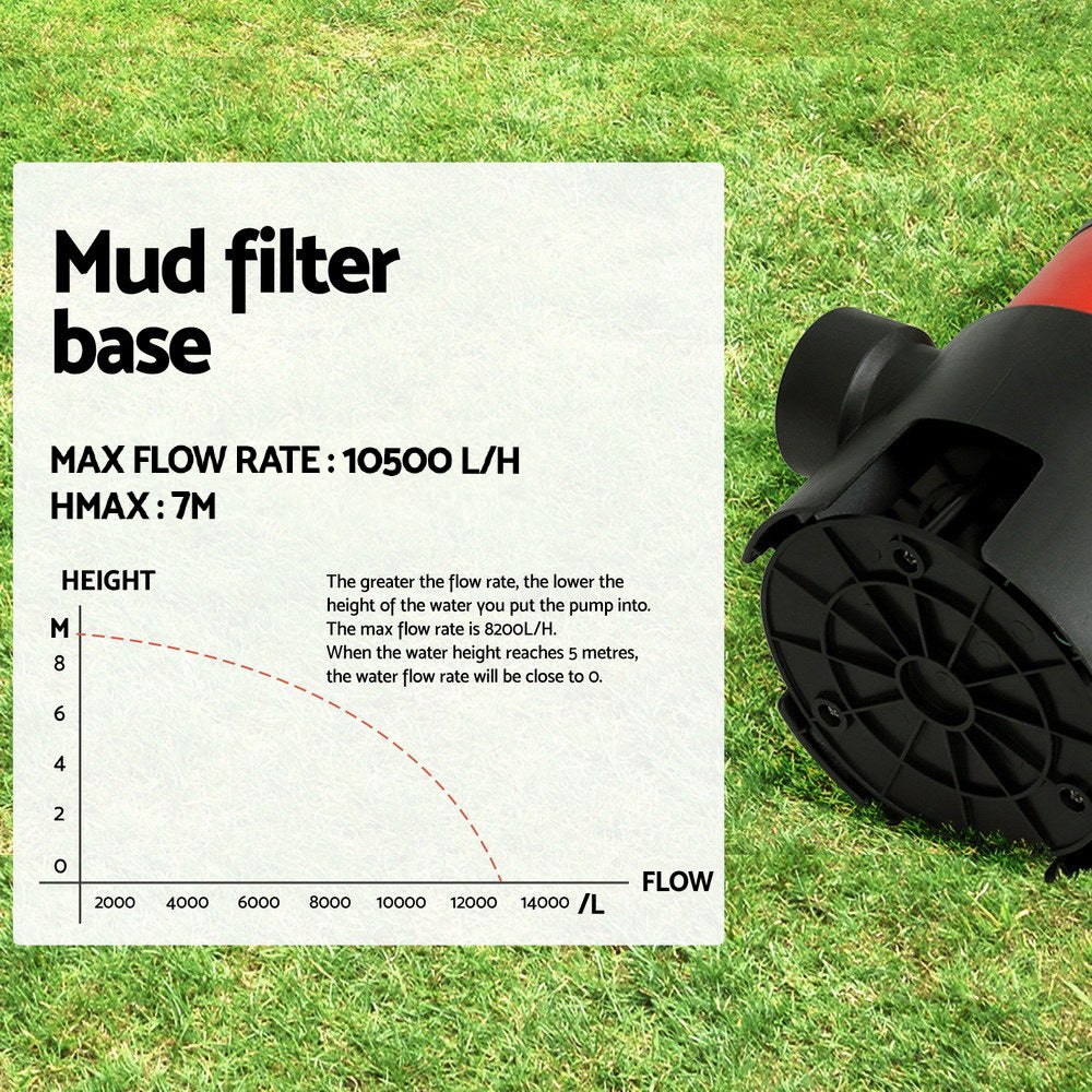 Giantz Garden Submersible Pump 550W Dirty Water Bore Tank Well?Steel Sewerage