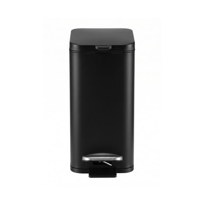 Cefito 5L Pedal Rubbish Bin Carbon Steel Rectangular Trash Can Removable Bucket Black