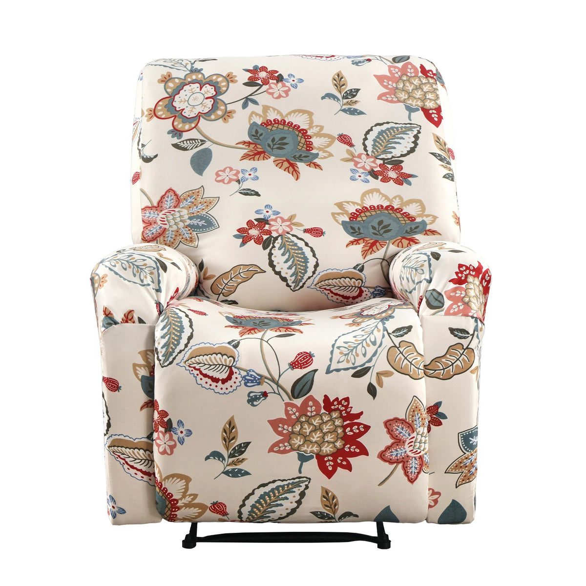 Artiss Split Stretch Recliner Chair Cover, Printed Non Slip Pet Friendly Washable Slipcover for Single Armchair