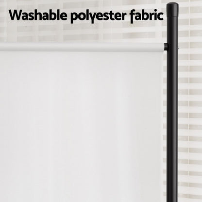 Artiss 3 Panel Room Divider Set of 2 Folding Privacy Screen Fabric Room Separator Partition White