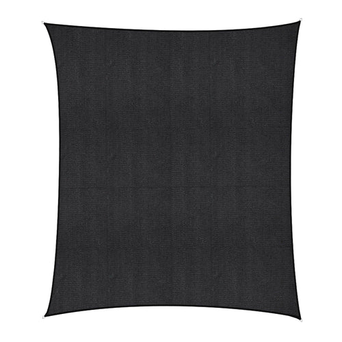 Instahut Sun Shade Sail Cloth 98% UV Block Outdoor Canopy Rectangle 5X6M Black