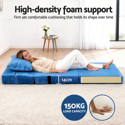 Artiss 4 Pack Folding Sofa Bed L-Shaped Modular Floor Sofas Foam Futons Couches