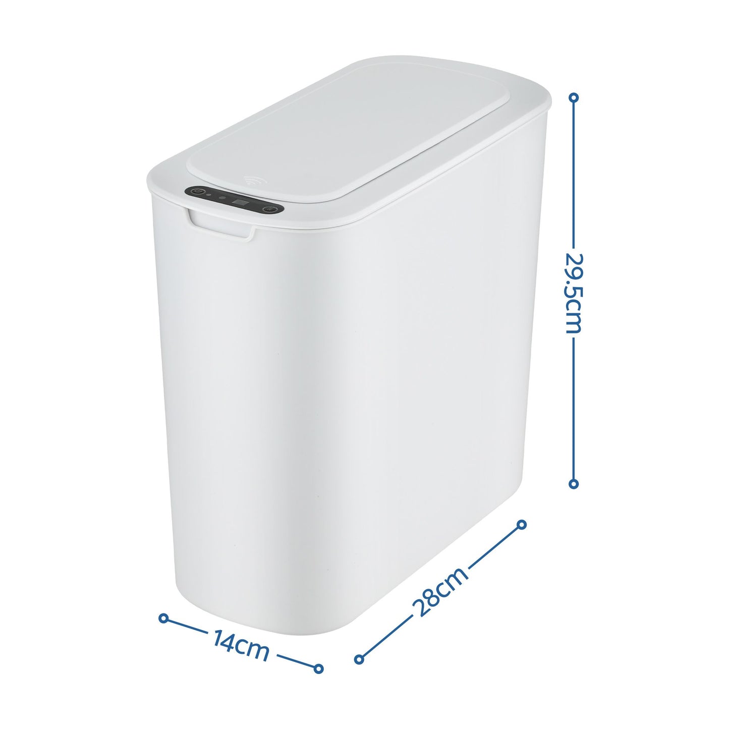 Devanti Automatic Trash Bin 2PCS with Lid 11L Motion Sensor Kitchen Bin Touchless Garbage Can Modern White Plastic Slim Rubbish Bin with Liner Holder for Kitchen, Home, Office