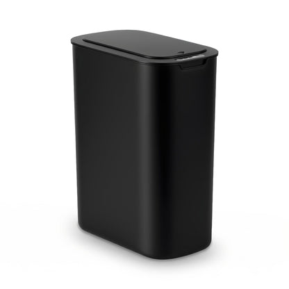 Devanti Automatic Trash Bin with Lid 21L Motion Sensor Kitchen Bin Touchless Garbage Can Modern Black Plastic Slim Rubbish Bin with Liner Holder for Kitchen, Home, Office