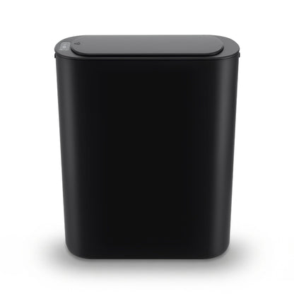 Devanti Automatic Trash Bin with Lid 21L Motion Sensor Kitchen Bin Touchless Garbage Can Modern Black Plastic Slim Rubbish Bin with Liner Holder for Kitchen, Home, Office