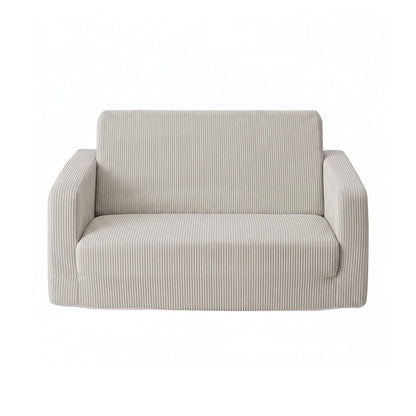 Artiss 2-in-1 Sofa Foam Couch with Side Pocket Light Grey