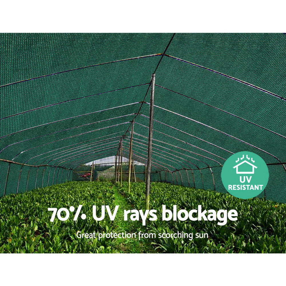 Instahut 70% Shade Cloth 1.83x30m Shadecloth Sail Heavy Duty Green