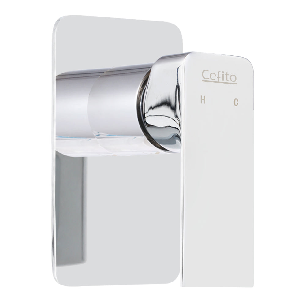 Cefito Shower Mixer Tap Wall Bath Taps Brass Hot Cold Basin Bathroom Chrome