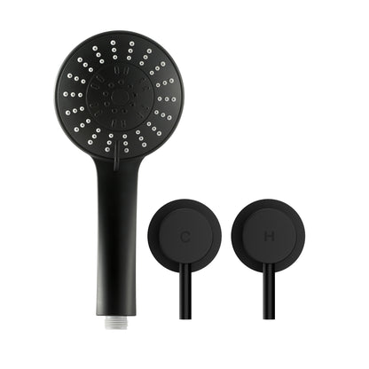 Cefito 4.5" Handheld Shower Head Round with Wall Twin Swivel Bathroom Tap