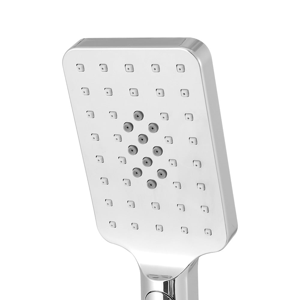 Handheld Shower Head 3.1'' High Pressure 3 Spray Modes Square Chrome