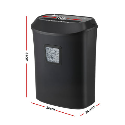 DEVANTI 25L Paper Shredder 14 Sheet P4 Cross Cut for Home Office