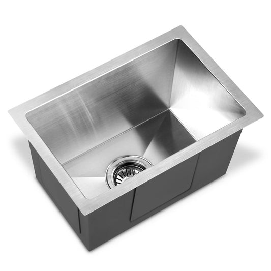 Cefito Kitchen Sink 45X30CM Stainless Steel Basin Single Bowl Laundry Silver