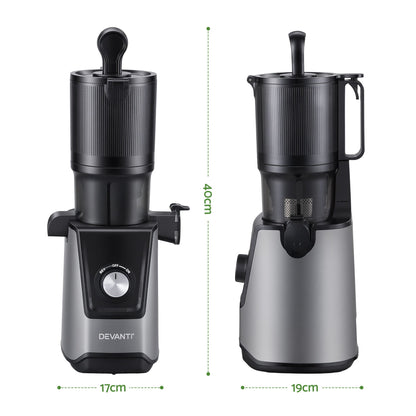 DEVANTI Slow Juicer Cold Press 200W for Fruit Vegetable Juice