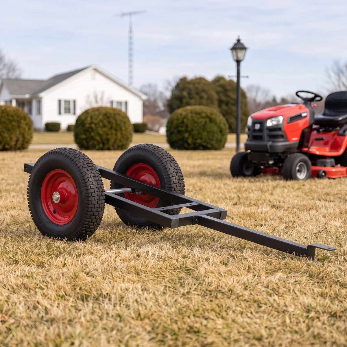 Giantz 150kg ATV Garden Trailer Weed Sprayer Tow Behind Cart Ride on Mower Attachment Black
