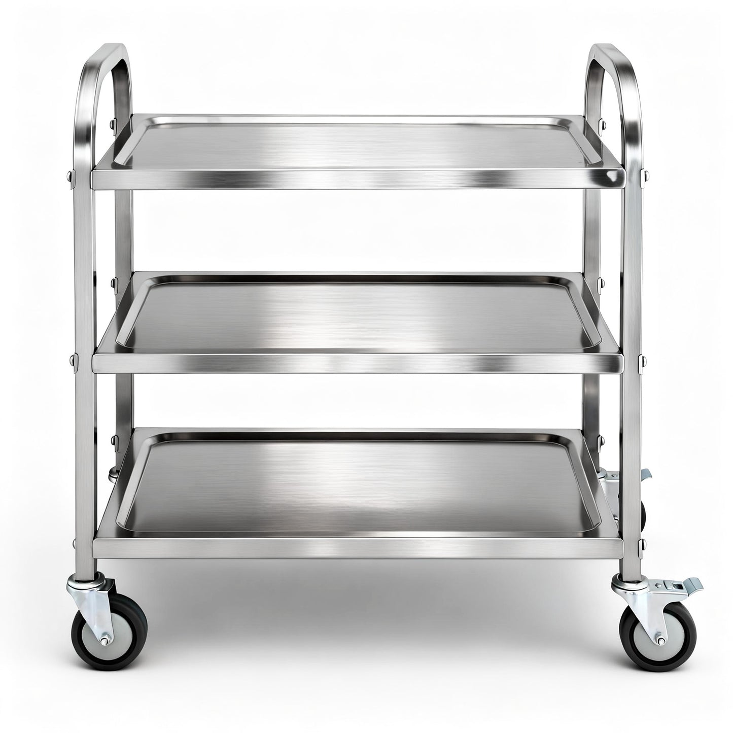 Cefito 3-Tier Stainless Steel Kitchen Trolley with Wheels 89X50X83cm