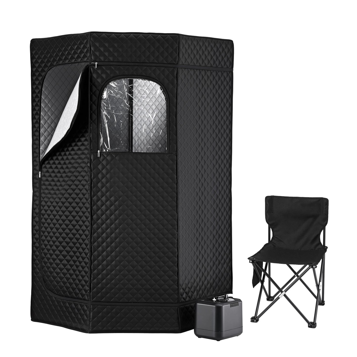 Devanti Portable Steam Sauna Tent 1000W 3L Steamer Pot Full Body Home SPA Timer