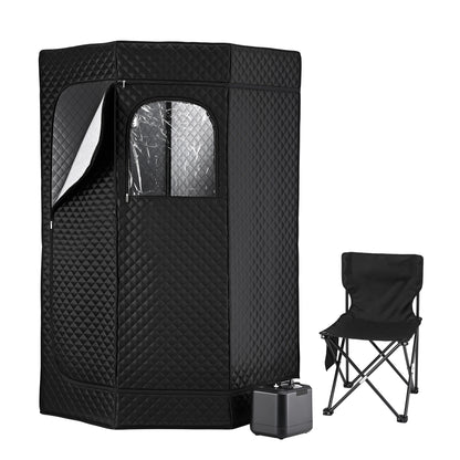 Devanti Portable Steam Sauna Tent 1000W 3L Steamer Pot Full Body Home SPA Timer