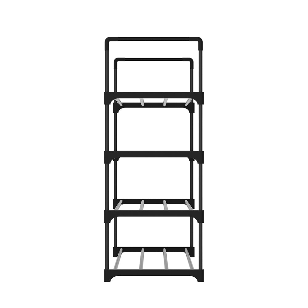 Artiss Shoe Rack 4-tier 16 Pairs Stackable Black