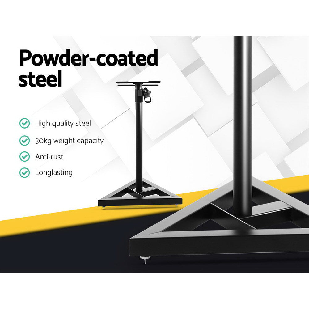 Alpha Speaker Stand 67-120cm Adjustable Height Surround Sound Studio Home 2pcs