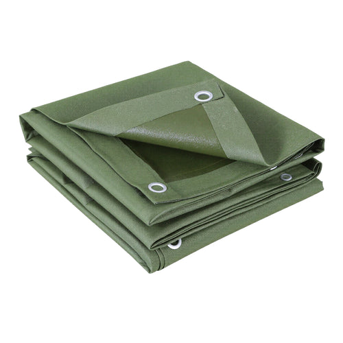 Instahut 3x4m Tarp Tarpaulin 600GSM Camping Canvas Heavy Duty Water Resistant