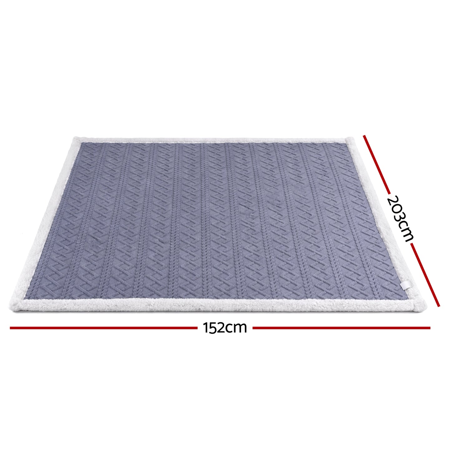 Giselle 152x203cm Throw Blanket Double-Sided Fleece Lightweight For Sofa Couch Bed Queen