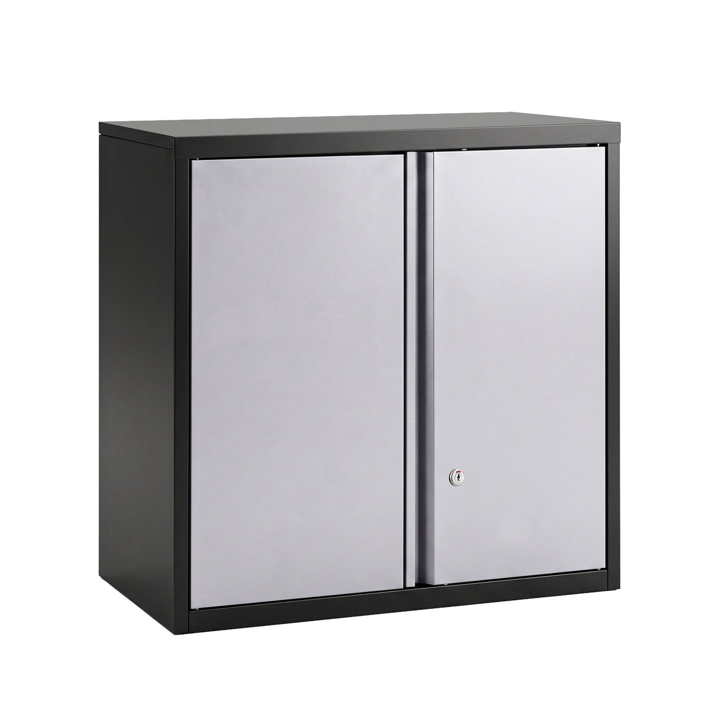 Giantz Steel Tool Cabinet Wall Mount Adjustable Shelf Garage Storage Lockable Black Grey