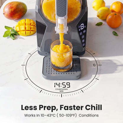 NORDA 1.3L Slushie Machine Frozen Drink Maker Slushy Ice Cream Maker No Ice Compressor Touchscreen for Home BBQ Party