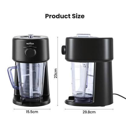 NORDA 1.1L Slushie Machine Shaved Ice Maker 3 Texture Levels Black
