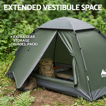 Weisshorn 1 Person Camping Tent Waterproof Hiking Vestibule Porch