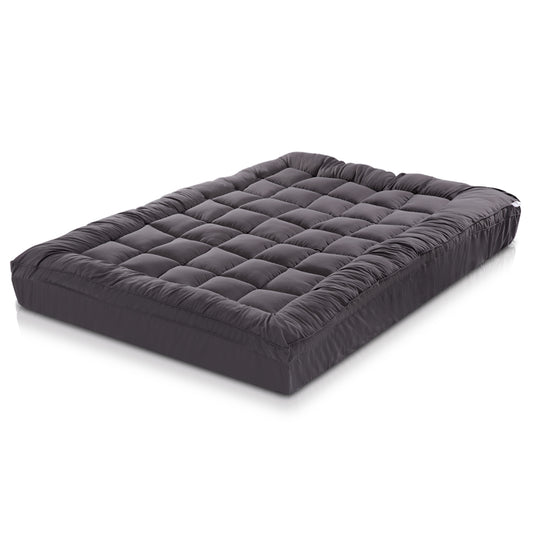 Giselle Bedding Mattress Topper Pillowtop Bamboo Charcoal Queen