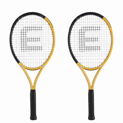 Everfit 27 Inch Tennis Racket Set of 2 Pack 27 Inch Lightweight Cushioned Grip Gold