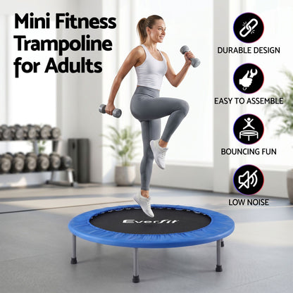 Everfit 40-Inch Fitness Trampoline Rebounder Mini Round Trampoline Home Workouts