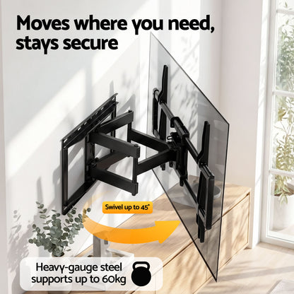 Artiss TV Wall Mount Bracket for 37" - 85" TVs Swivel Tilt Extendable Full Motion