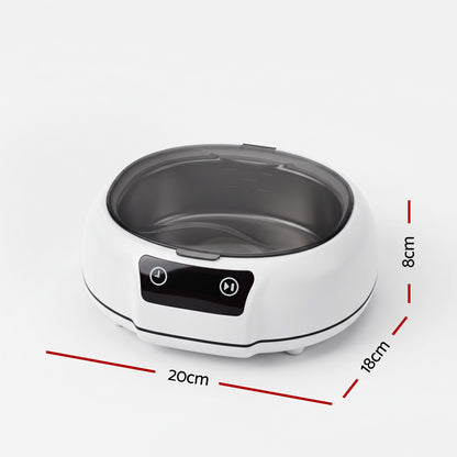 Devanti Ultrasonic Cleaner 700mL 48kHz Jewellery Cleaning Machine with Stainless Steel Tank White