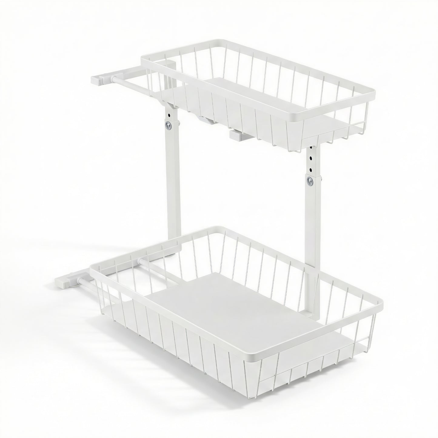 Artiss Under Sink Organizer Storage with 2 Slide Out Drawers 5 Adjustable Height Bathroom Kitchen Cabinet