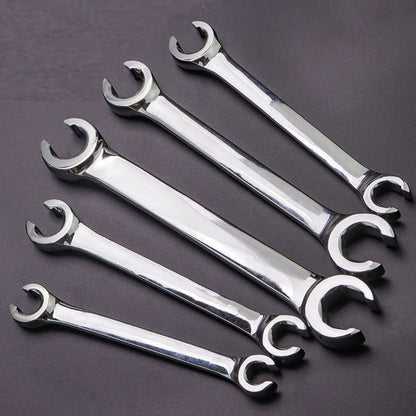 5Pcs Flare Nut Wrench Set Offset End Spanner Metric 6 8 9 10 11 12 13 14 15 17MM